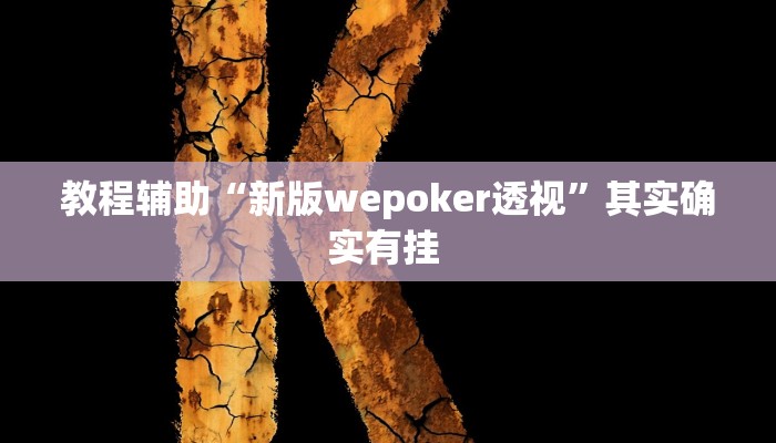 教程辅助“新版wepoker透视”其实确实有挂 教程辅助“新版wepoker透视”其实确实有挂