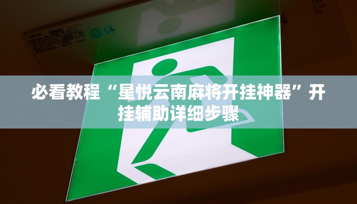 必看教程“星悦云南麻将开挂神器”开挂辅助详细步骤