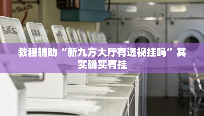 教程辅助“新九方大厅有透视挂吗”其实确实有挂