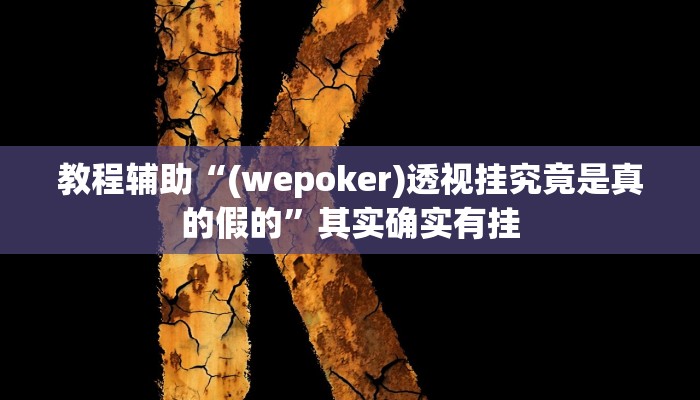 教程辅助“(wepoker)透视挂究竟是真的假的”其实确实有挂