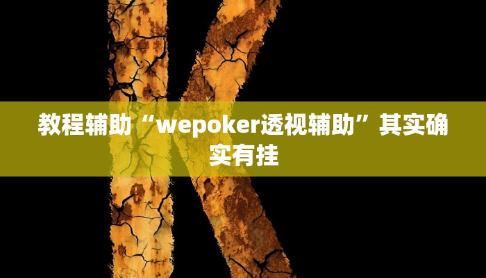 教程辅助“wepoker透视辅助”其实确实有挂 教程辅助“wepoker透视辅助”其实确实有挂
